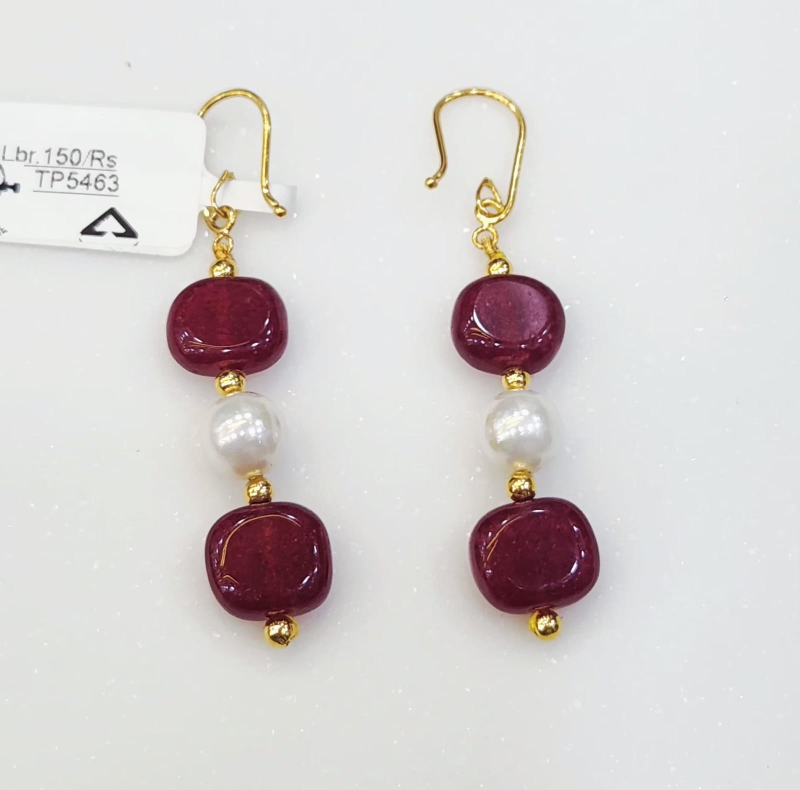 Imperial Wine Pearl Earrings